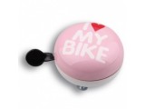 Звонок Green Cycle GCB-1058S I love my bike, розовый 